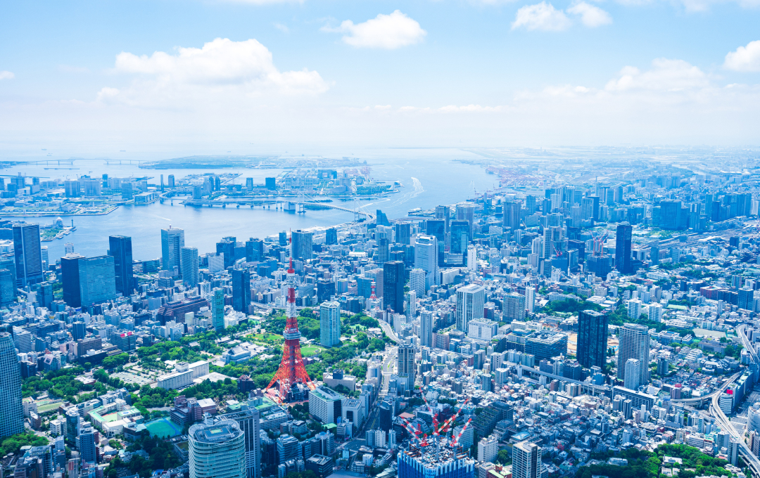 空から見た東京の写真